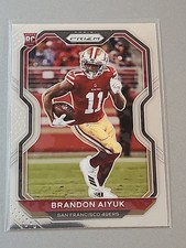 Brandon Aiyuk 2020 Panini Prizm Rookie Card RC Base #301 San Francisco 49ers. rookie card picture