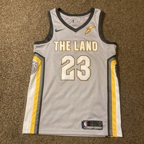 Used 2018 Nike Cleveland Cavaliers LeBron James The Land NBA Jersey Sewn 44