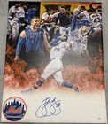 JD DAVIS NY METS AUTOGRAPHED SIGNED 16x20 GRAPHIC COLLAGE WRAPPED CANVAS JSA — photo 1