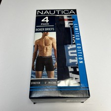 Nautica Stretch Briefs Mens Size M Underwear 4 pack Limited Edition Blue