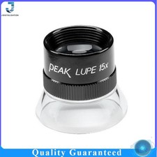 PEAK 1962 Fixed Focus Loupe, 15X Magnification, 0.75" Lens Dia.,0.79" Field View