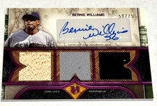 2025 Topps Museum Bernie Williams Auto Triple Relic SPTRA-BW Yankees 50/75