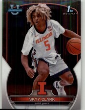2022-23 Bowman University Chrome Skyy Clark #55 Illinois Fighting Illini