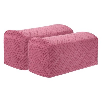 2 Piece Elastic Armrest Covers, Non-Slip Sofas, Pink