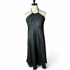 Dusk Collection By Shelli Ye Silk Halter Ruched Empire Waist Dress Whimsygoth