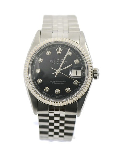 Rolex Datejust Diamant Acier Inoxydable Montre 1601 - Photo 1 sur 5