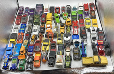 Huge Lot Of 77 Die Cast  Plastic Vehicles Hot Wheels Matchbox Some Vintage
