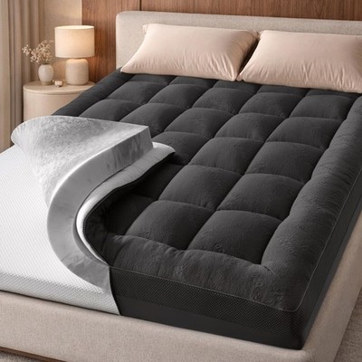 Dual-Layer King Size Mattress Topper - Memory Foam + Viscose Made from Bamboo...