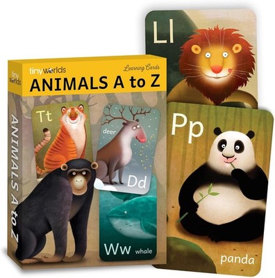 Tiny Worlds Animals A to Z Learning Cards - NEW/Sealed - Free Shipping