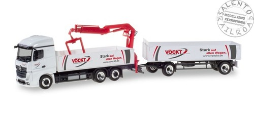 Herpa 310444 camion Mercedes-Benz Actros con gru e rimorchio "VOCKT" - 1:87 H0 | Zustand: Nuovo