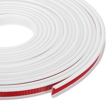 24.9 ft U-Shape Edge Banding, Adhesive Trim Protector Fit 1/2" Edge, White