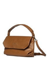 Borsa a Spalla Donna Pelle Cognac con Tracolla Intrecciata - Marc Ellis UNICA