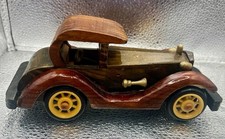 Vtg Handcraft Wood Antique Model Toy Car Collectible Miniature Classic Cars