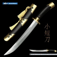 Handmade Folded Steel Chinese Wushu Dao Broadsword Katana Battle Ready 牛尾刀Q8612