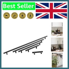 Stylish T-Bar Pull Handle in Black - Perfect for Kitchen Upgrades, 96mm