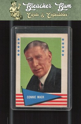 1961 Fleer Baseball Greats (F418-3) 123 Connie Mack Stains Scratched