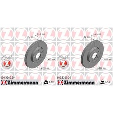 2x ZIMMERMANN BREMSSCHEIBEN 276mm INNENBELÜFTET VORNE passend für AUDI A1 SEAT A