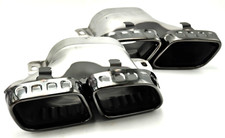 ? AUSPUFFBLENDEN F&Uuml;R MERCEDES C-KLASSE W206 S206 C63 AMG NIGHT PAKET SCHWARZ ?