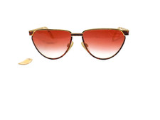 Women's Vintage Italian Made Sunglasses 80s Large Metal New OUVERTURE