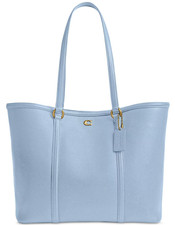 NWT Coach Legacy Tote Shoulder Handbag CU056 In BLUEBELL Pebbled Leather Brass