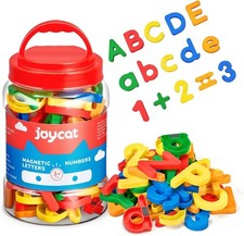 JoyCat 78 Pieces Magnetic Letters Numbers Alphabet medium size, Multi Color