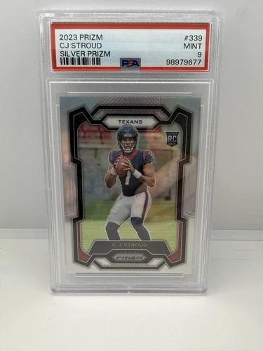 2023 Panini Prizm Silver Prizm C.J. Stroud #339 Rookie PSA 9 Houston Texans