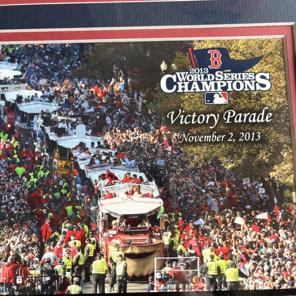 波士顿红袜队 2013 胜利游行照片带纪念币高地完好 — 第 3/4 张图片