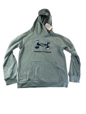 Girl's Youth Large Under Armour Fleece Cotton/Polyester Lined Hoodie Gray