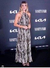 ZARA NWT $119 WOMAN ZW COLLECTION PRINTED HALTER DRESS MULTICOLORED | 2183/068