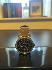 Camden Watch Company  No.29 Type II Steel and Black on Tan Italian Leather