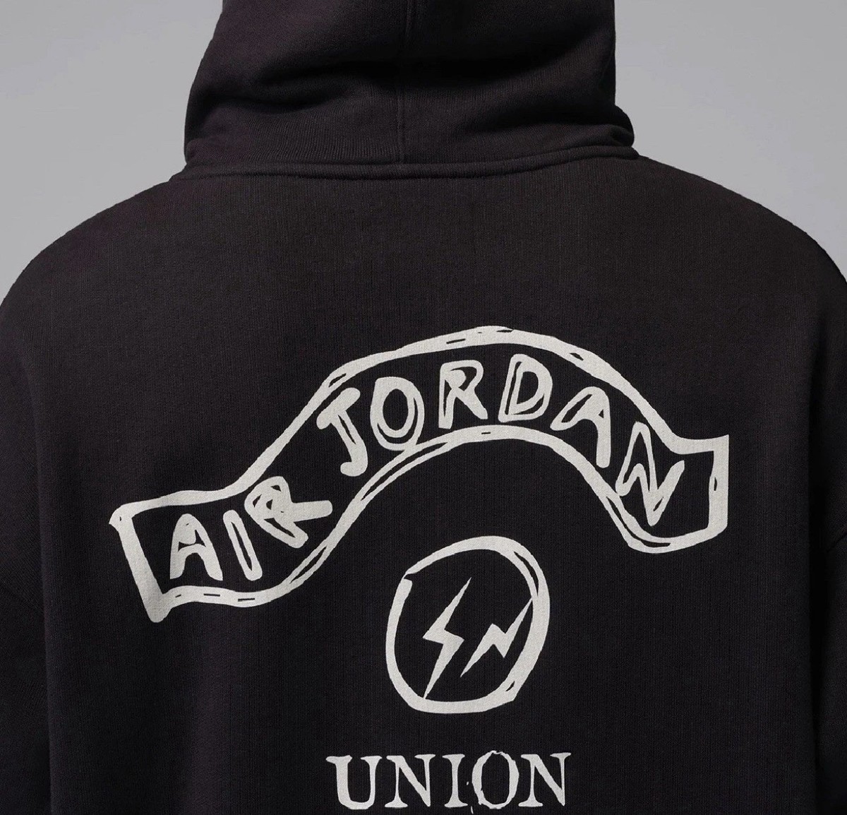 Nike Jordan Union x Fragment x Jordan Front Zip Hoodie (Black/Sail