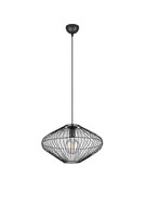 Pendelleuchte Schwarz Esstisch Draht Dekorativ E27 Rund Ø38 Cm Metall HäNgelampe