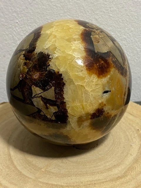 Septarie Septarien Drachenei Kugel aus Madagaskar Edelstein Heilstein 755 g - Bild 1 von 8