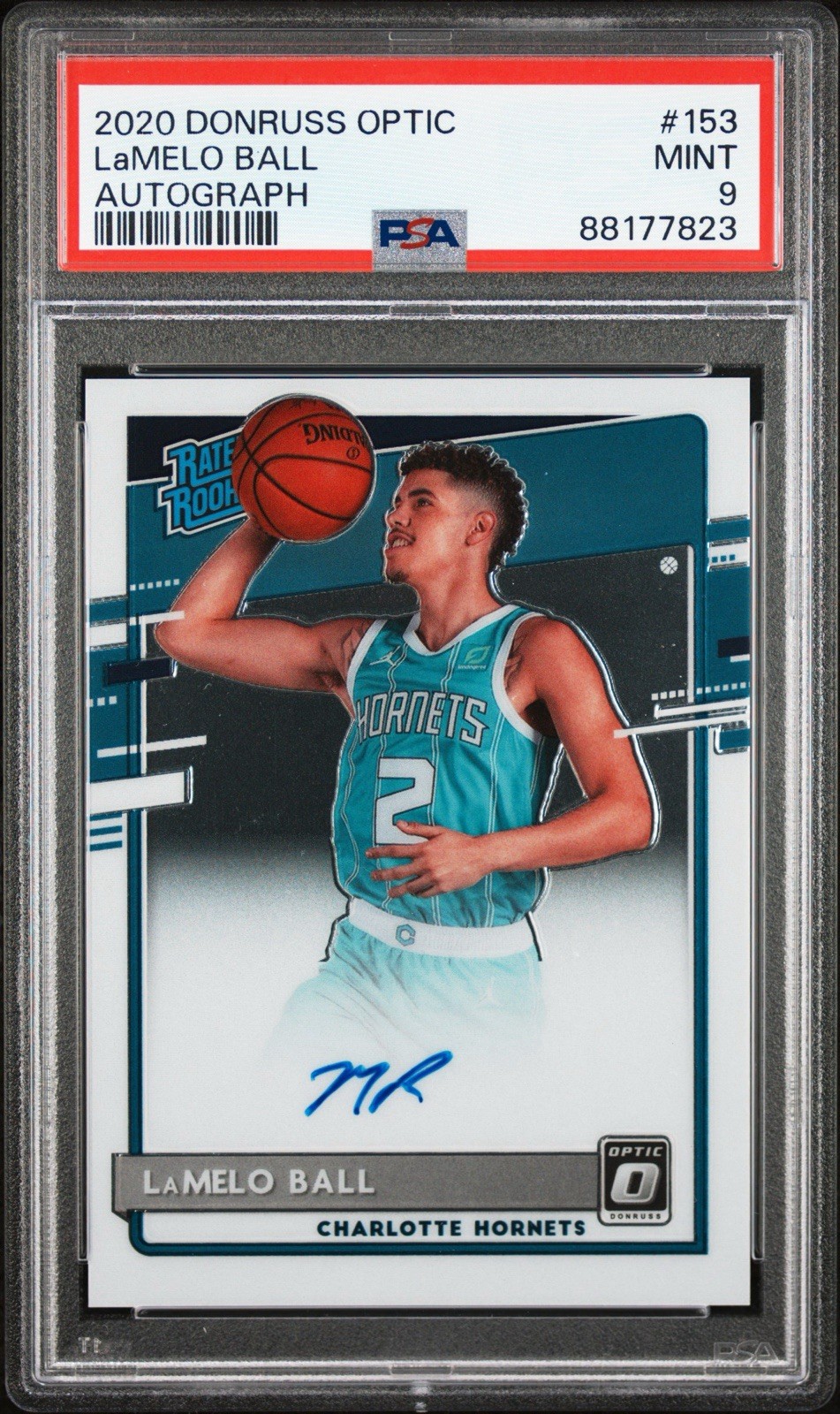 Lamelo Ball Optic Rated Rookie Autograph PSA 9 2020 Donruss Optic #153