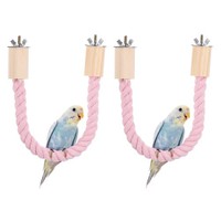 FüR Bird Rope Perch Swing Stand 15 Zoll Pink 2 StüCk