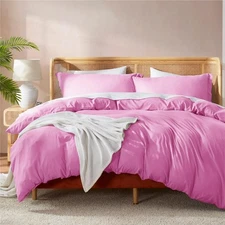Nestl Light Pink Duvet Cover King Size - Soft King Duvet Cover Set, 3 Piece