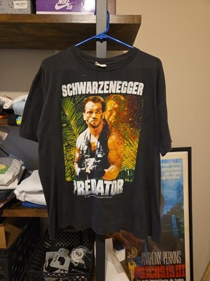 1993 Arnold Schwarzenegger Predator Movie Shirt XL Single Stitch