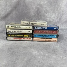 VTG Country Cassette Tape Lot 9 Reba Patsy Cline Marty Robbins Kathy Mattea