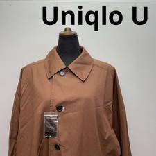 UNIQLO U (Lemaire) Light Cotton Gabardine Balmacaan Coat - Brown / L (US M) NEW
