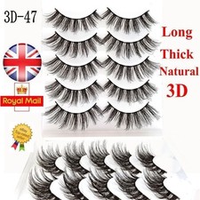 5 Pairs 3D Mink False Eyelashes Wispy Cross Long Thick Soft Fake Eye Lashes Sets