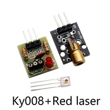 3 sets KY-008 650nm Laser Transmitter Module with Laser Sensor Module