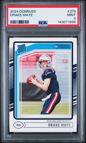 2024 Panini Donruss - Rated Rookie Drake Maye #379 (RC) PSA 9 🔥🏈🔥
