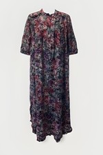 RARE Bete Rayon Purple/Green/Black Abstract Floral Muu Dress Sz. 8/10 NWOT