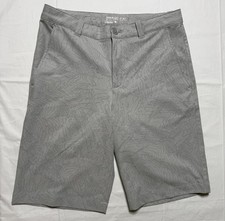 NEW "YOUTH" NIKE BOYS DRI-FIT GOLF SHORTS -SIZE: LG ADJ - GREY W/ PAT K1.1
