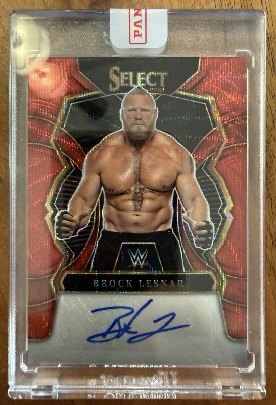 2023 PANINI SELECT WWE SIGNATURES PRIZM RED WAVE #SG-BLS BROCK LESNAR