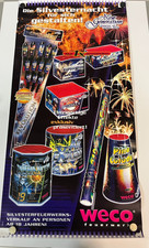 Weco Feuerwerk Poster Sammlerstück 90er Jahre New Gen 42x82cm Rarität Plakat