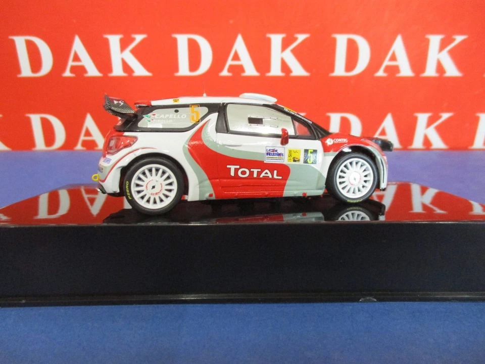 Die cast 1/43 Modellino Auto Citroen DS3 WRC Rally Monza 2011 R. Capello by Ixo - Immagine 4 di 4