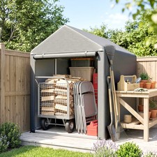1.2 x 1.8m Portable Garden Storage Shed for Motorbikes, Garden Tools, Bikes