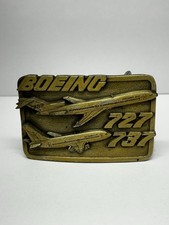 Boeing 727 737 Belt Buckle Siskiyou 1983 Collectible Aviation Serial Number 1161