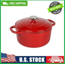 1 pack Lodge Enameled Cast Iron Dutch Ovens - 5.5 Quart Red